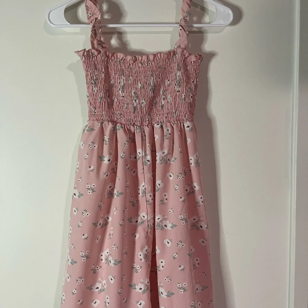 Adorable Pink Floral Kids Dress